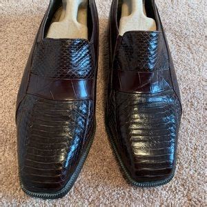 stacy adams genuine snakeskin shoes